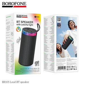 BOROFONE Portable Bluetooth Speaker with RGB Lights (BR105)