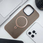 Iphone 16 & 15 Series Carbon Fibre Case with Magnetic Magsafe Ring Stand