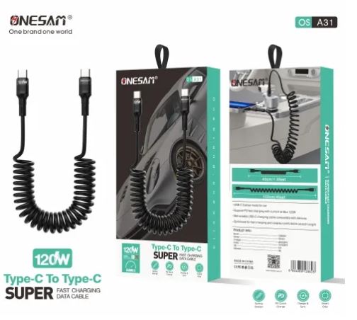 ONESAM 120W Type-C to Type-C Super Fast Charging Cable (OS-A31)