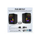 USB Powered Speaker Soundbar with Dynamic Lighting and Stereo Surround Sound