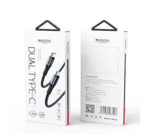 YESIDO Fast Charging Cable Dual Type-C (CA96)