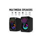 USB Powered Speaker Soundbar with Dynamic Lighting and Stereo Surround Sound