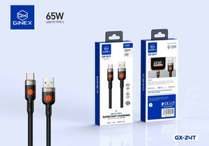 GINEX 65W USB-A to Type-C 1M Super Fast Charging Cable (GX-24T)