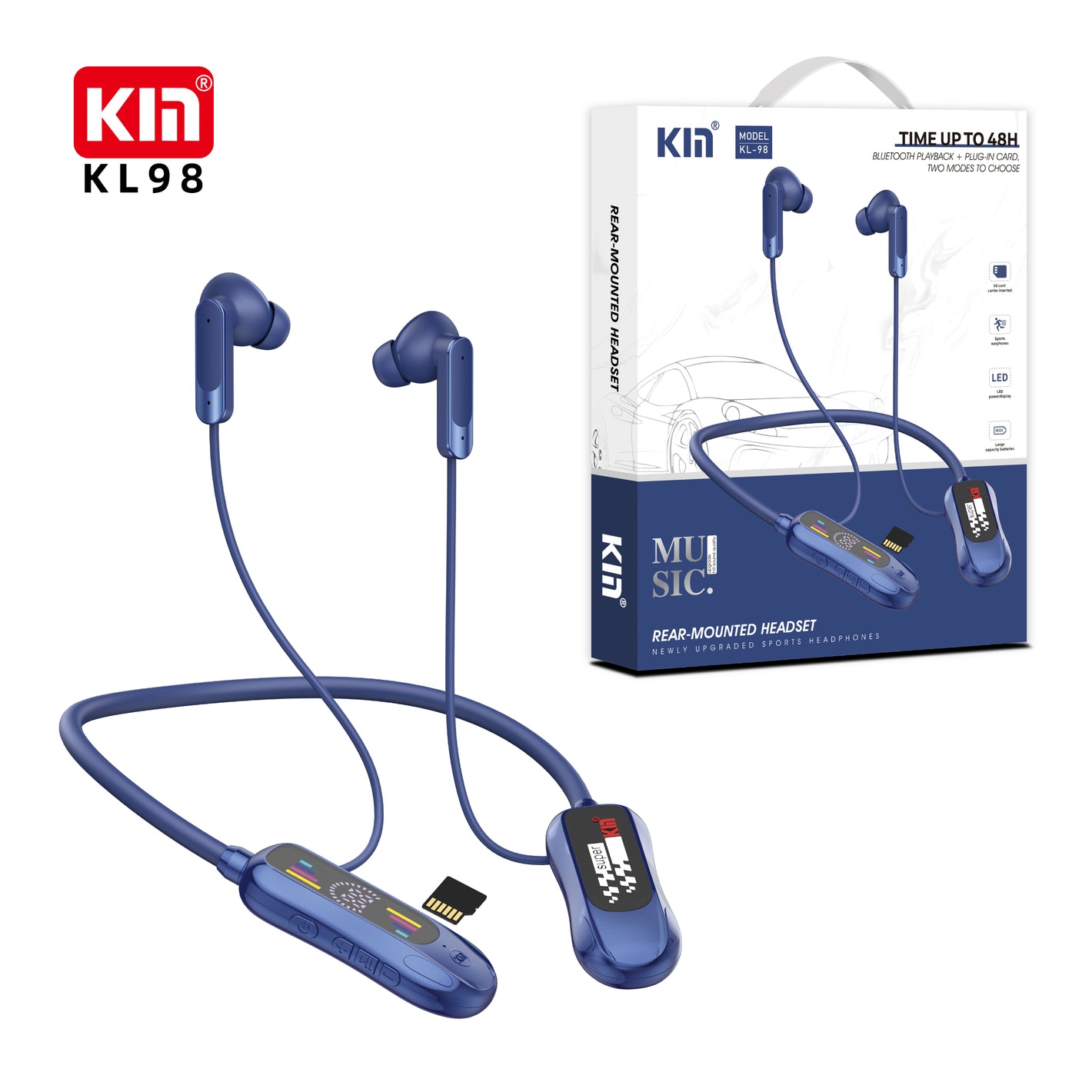 KIN Wireless Sports Bluetooth Waterproof Headset (KL-98)
