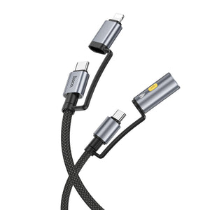 HOCO All-in-one Magnetic Charging Cable (Lightning, Type-C and Lighter) (U138)