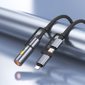 HOCO All-in-one Magnetic Charging Cable (Lightning, Type-C and Lighter) (U138)