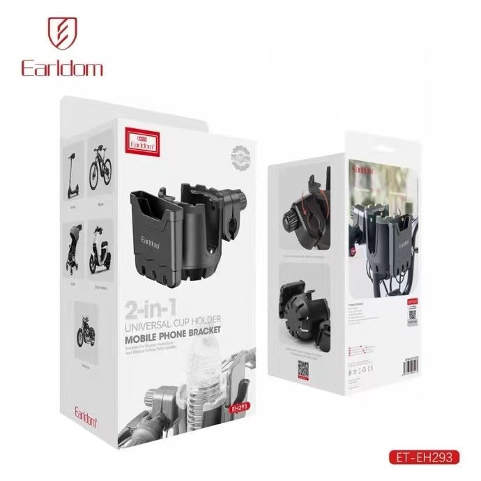 EARLDOM Universal Bike Mobile Stand & Cup Holder (ET-EH293)