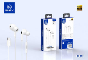 GINEX High Resolution USB-C Dual Drivers Pro Earphones (GX-29)