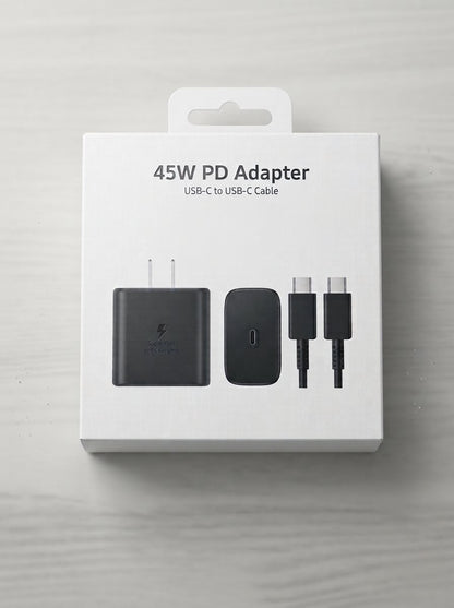 45W PD Wall Charger with USB-C to USB-C Cable