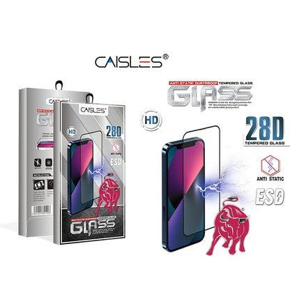 CAISLES Iphone Samsung Anti Static Tempered Glass Screen Protector