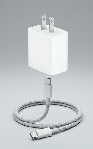 35W USB-C Ultra Fast Power Adapter with Type-C to Type-C Charging Cable Set (White box)