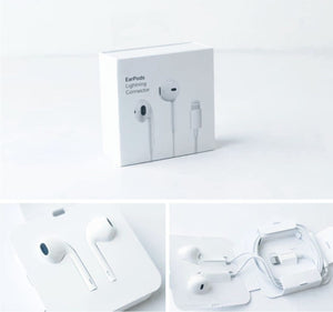 Iphone Lightning Connector Wired Earphone White box packing