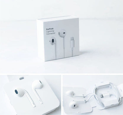 Iphone Lightning Connector Wired Earphone White box packing