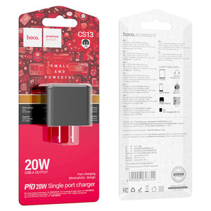 HOCO 20W Ocean Single USB-C Port Fast Charger (CS13)