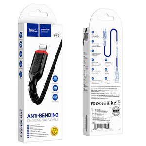 HOCO 1M USB-A to Lightning Anti-Bending Charging Cable (X59)