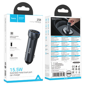 HOCO Prosperous Dual-Port 15.5W Fast Car Charger (Z54)