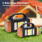 Solar Handheld Flashlight with COB Sidelight, High Bright 8 Modes Spotlight with USB Cable, Rechargeable Portable LED Searchlight for Outdoor Hunting Boating Camping Emergencies (HB2678)