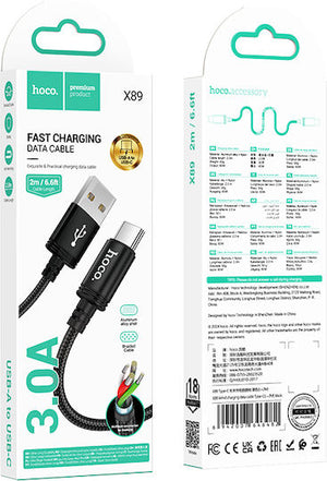 HOCO USB-A to USB-C 2M 3.0A Fast Charging Cable (X89)