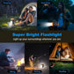 Solar Handheld Flashlight with COB Sidelight, High Bright 8 Modes Spotlight with USB Cable, Rechargeable Portable LED Searchlight for Outdoor Hunting Boating Camping Emergencies (HB2678)