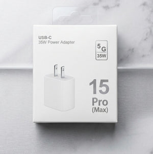 USB-C 2-Pin Power Adapter 35W White box packing