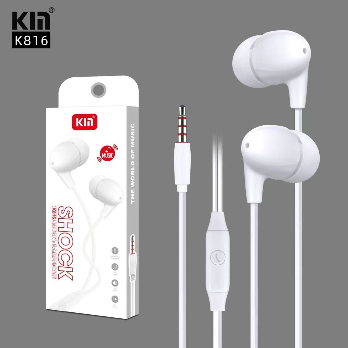 KIN Wired Earphones with Headphone Jack (K-816)